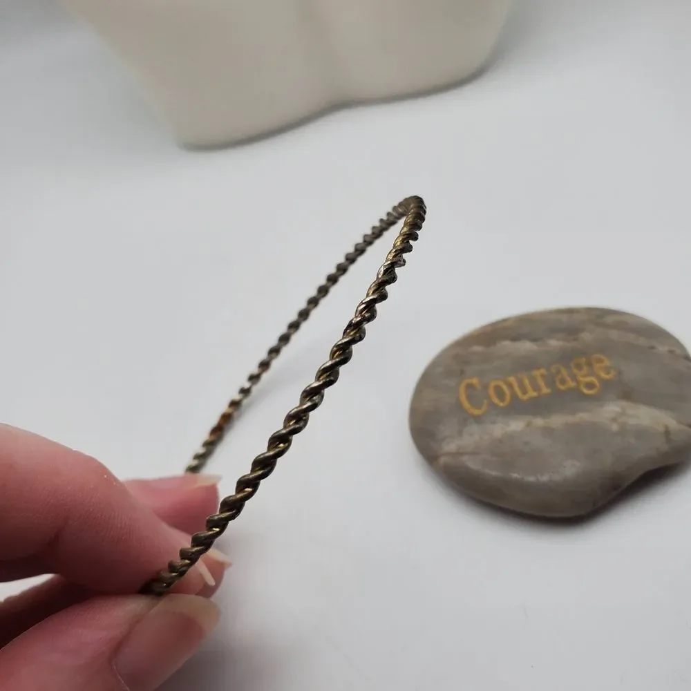 Braided wire‎ bracelet bangle grunge rock dark academia gift steampunk accessory